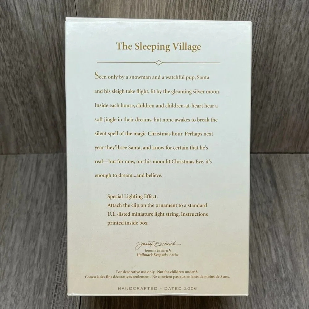 2006 Hallmark Keepsake The Sleeping Village- Club Handcrafted Christmas Ornament - Picture 4 of 9